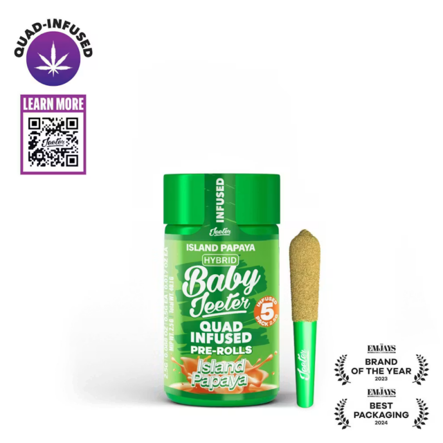 Island Papaya Quad Infused Rosin 5 x 0.5g Joints 2.5g